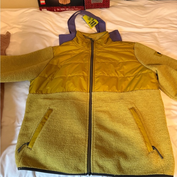 EUC prAna Wooly Bird Fleece Full Zip - Sandstone Size L - Picture 4 of 5